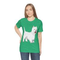 West Highland White Terrier Unisex Jersey Short Sleeve Tee, S - 3XL, Cotton, Light Fabric, FREE Shipping, Made in USA!!