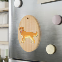 Golden Retriever Wooden Ornaments, 6 Shapes, Solid Wood, Magnetic Back, Comes with Red Ribbon, FREE Shipping, Made in USA!!