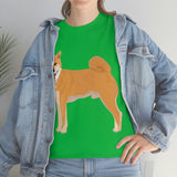 Shiba Inu Unisex Heavy Cotton Tee, Cotton, Medium Fabric, S - 5XL, 12 Colors, FREE Shipping, Made in USA!!