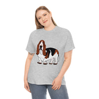 Basset Hound Unisex Heavy Cotton Tee, S - 5XL, 12 Colors, 100% Cotton, FREE  Shipping, Made in USA!!