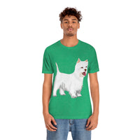 West Highland White Terrier Unisex Jersey Short Sleeve Tee, S - 3XL, Cotton, Light Fabric, FREE Shipping, Made in USA!!