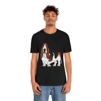 Basset Hound Unisex Jersey Short Sleeve Tee, XS - 3XL, 14 Colors, FREE Shipping, Made in USA!!