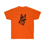 German Shepherd Unisex Ultra Cotton Tee, S - 3 XL, 12 Colors, 100% Cotton, Light Fabric, FREE Shipping, Made in USA!!