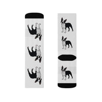 Boston Terrier Sublimation Socks, 3 Sizes, Polyester/Spandex, FREE Shipping, Made in USA!!