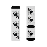 Boston Terrier Sublimation Socks, 3 Sizes, Polyester/Spandex, FREE Shipping, Made in USA!!