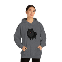 Black Pomeranian Unisex Heavy Blend™ Hooded Sweatshirt, S - 3XL, 6 Colors, Cotton/Polyester, FREE Shipping, Made in USA!!