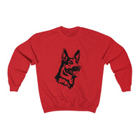 German Shepherd Unisex Heavy Blend Crewneck Sweatshirt, Loose Fit, Cotton/Polyester, S - 3XL, 10 Colors, FREE Shipping, Made in USA!!