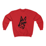 German Shepherd Unisex Heavy Blend Crewneck Sweatshirt, Loose Fit, Cotton/Polyester, S - 3XL, 10 Colors, FREE Shipping, Made in USA!!