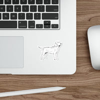 Labrador Retriever Die-Cut Stickers, 5 Sizes, Water Resistant Vinyl, Indoor/Outdoor Use, Matte Finish, FREE Shipping, Made in USA!!