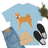 Shiba Inu Unisex Heavy Cotton Tee, Cotton, Medium Fabric, S - 5XL, 12 Colors, FREE Shipping, Made in USA!!