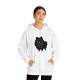 Black Pomeranian Unisex Heavy Blend™ Hooded Sweatshirt, S - 3XL, 6 Colors, Cotton/Polyester, FREE Shipping, Made in USA!!