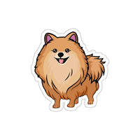 Pomeranian Die-Cut Stickers, Water Resistant Vinyl, 5 Sizes, Matte Finish, Indoor/Outdoor, FREE Shipping, Made in USA!!