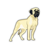 Mastiff Kiss-Cut Stickers, White or Transparent, 4 Sizes, For Indoor Use, Not Waterproof, Made in the USA!!