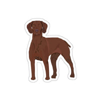Vizsla Die-Cut Stickers, Indoor and Outdoor Use, Waterproof, Matte Finish, FREE Shipping, Made in the USA!!