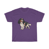 Tricolor Cavalier King Charles Spaniel Unisex Heavy Cotton Tee