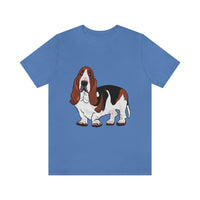 Basset Hound Unisex Jersey Short Sleeve Tee, XS - 3XL, 14 Colors, FREE Shipping, Made in USA!!