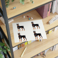 Doberman Pinscher Sticker Sheets, 2 Image Sizes, 3 Image Surfaces, Water Resistant Vinyl, FREE Shipping, Made in USA!!