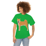 Shiba Inu Unisex Heavy Cotton Tee, Cotton, Medium Fabric, S - 5XL, 12 Colors, FREE Shipping, Made in USA!!