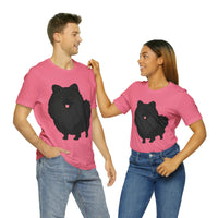 Black Pomeranian Unisex Jersey Short Sleeve Tee, S - 3XL, 16 Colors, Cotton, Light Fabric, FREE Shipping, Made in USA!!