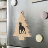 Cane Corso Wooden Christmas Ornaments, Solid Wood, 6 Shapes, Magnetic Back, Comes with Ribbon, Made in the USA!!