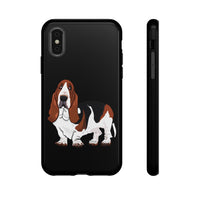 Basset Hound Tough Cases, 33 Sizes, Google, Samsung, iPhone, Matte or Glossy, Impact Resistant, Dual Layer Case, FREE Shipping, Made in USA!!