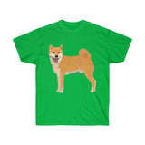 Shiba Inu Unisex Ultra Cotton Tee, S - 5XL, 12 Colors, Medium Fabric, FREE Shipping, Made in USA!!