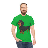 Dachshund Unisex Heavy Cotton Tee, S - 5XL, 12 Colors, Light Fabric, FREE Shipping, Made in USA!!