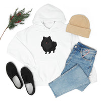 Black Pomeranian Unisex Heavy Blend™ Hooded Sweatshirt, S - 3XL, 6 Colors, Cotton/Polyester, FREE Shipping, Made in USA!!