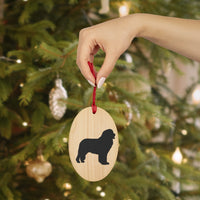 Newfoundland Wooden Ornaments, 6 Shapes, Solid Wood, Magnetic Back, Comes with Red Ribbon, FREE Shipping, Made in USA!!