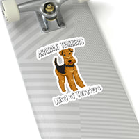 Airedale Terrier Kiss-Cut Stickers, 4 Sizes, FREE Shipping, Made in USA!!