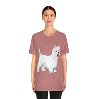 West Highland White Terrier Unisex Jersey Short Sleeve Tee, S - 3XL, Cotton, Light Fabric, FREE Shipping, Made in USA!!
