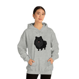 Black Pomeranian Unisex Heavy Blend™ Hooded Sweatshirt, S - 3XL, 6 Colors, Cotton/Polyester, FREE Shipping, Made in USA!!