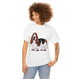 Basset Hound Unisex Heavy Cotton Tee, S - 5XL, 12 Colors, 100% Cotton, FREE  Shipping, Made in USA!!