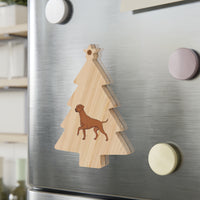 Rhodesian Ridgeback Wooden Ornaments, 6 Shapes, Solid Wood, Magnetic Back, Comes with Red Ribbon, FREE Shipping, Made in USA!!