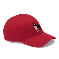 Boston Terrier Unisex Twill Hat, Cotton Twill, Adjustable Velcro Closure, FREE Shipping, Made in USA!!