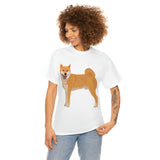 Shiba Inu Unisex Heavy Cotton Tee, Cotton, Medium Fabric, S - 5XL, 12 Colors, FREE Shipping, Made in USA!!