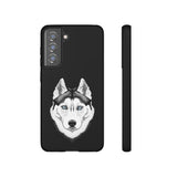 Siberian Husky Tough Cell Phone Cases, 33 Types of Cases, 2 Layer Case, Impact Resistant, FREE Shipping, Made in USA!!