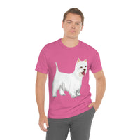 West Highland White Terrier Unisex Jersey Short Sleeve Tee, S - 3XL, Cotton, Light Fabric, FREE Shipping, Made in USA!!