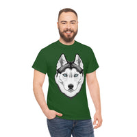 Siberian Husky Unisex Heavy Cotton Tee, S - 5XL, 12 Colors, Light Fabric, FREE Shipping, Made in USA!!