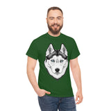 Siberian Husky Unisex Heavy Cotton Tee, S - 5XL, 12 Colors, Light Fabric, FREE Shipping, Made in USA!!