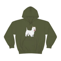 West Highland White Terrier Unisex Heavy Blend™ Hooded Sweatshirt, S - 5XL, Cotton/Polyester, FREE Shipping, Made in USA!!