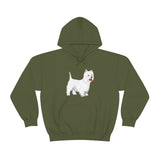 West Highland White Terrier Unisex Heavy Blend™ Hooded Sweatshirt, S - 5XL, Cotton/Polyester, FREE Shipping, Made in USA!!