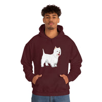 West Highland White Terrier Unisex Heavy Blend™ Hooded Sweatshirt, S - 5XL, Cotton/Polyester, FREE Shipping, Made in USA!!