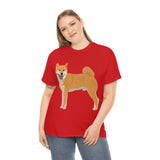 Shiba Inu Unisex Heavy Cotton Tee, Cotton, Medium Fabric, S - 5XL, 12 Colors, FREE Shipping, Made in USA!!