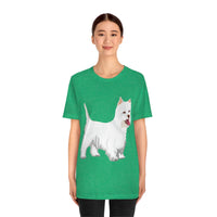 West Highland White Terrier Unisex Jersey Short Sleeve Tee, S - 3XL, Cotton, Light Fabric, FREE Shipping, Made in USA!!