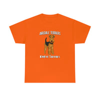 Airedale Terrier Unisex Heavy Cotton Tee, S - 5XL, 14 Colors, Light Fabric, FREE Shipping, Made in USA!!