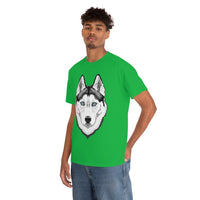 Siberian Husky Unisex Heavy Cotton Tee, S - 5XL, 12 Colors, Light Fabric, FREE Shipping, Made in USA!!