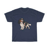 Tricolor Cavalier King Charles Spaniel Unisex Heavy Cotton Tee