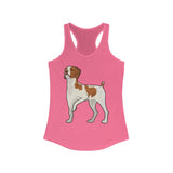 Brittany Dog Women's Ideal Racerback Tank, S-2XL, 8 Colors, Made in the USA!!