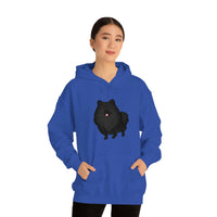 Black Pomeranian Unisex Heavy Blend™ Hooded Sweatshirt, S - 3XL, 6 Colors, Cotton/Polyester, FREE Shipping, Made in USA!!